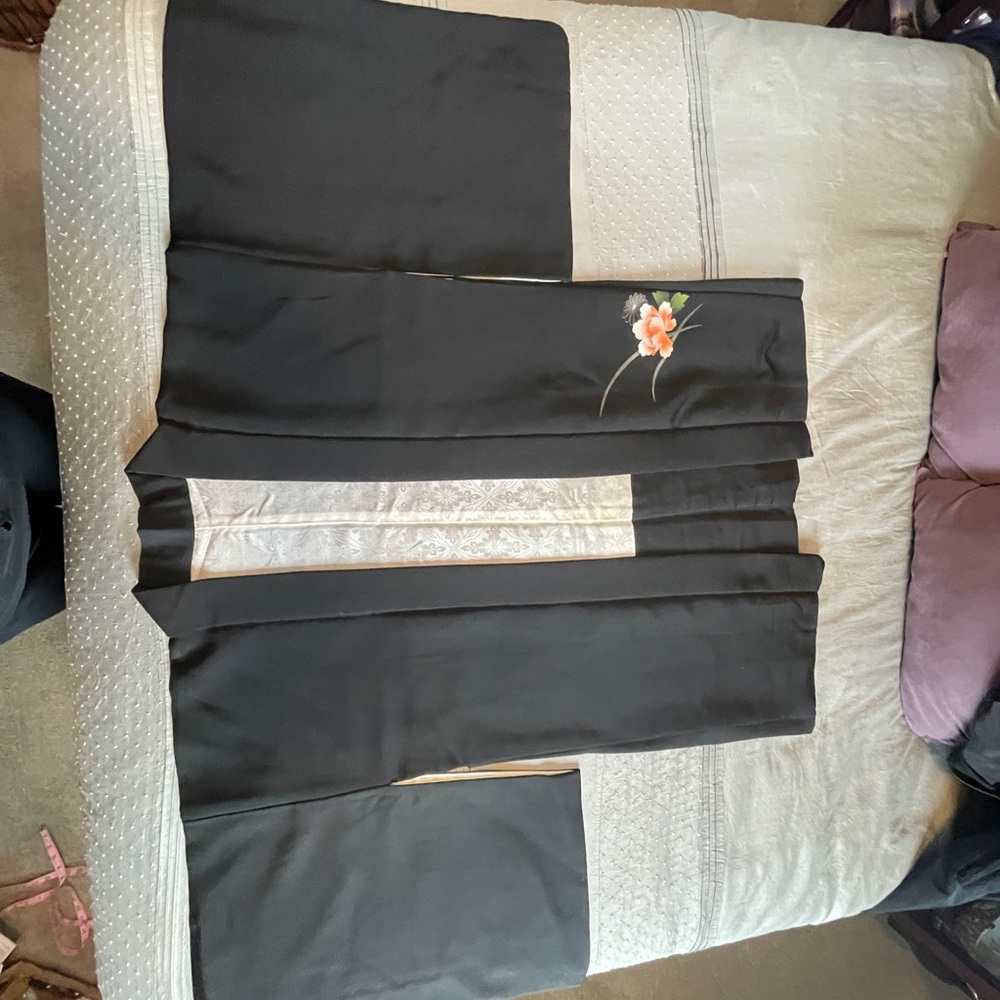 Vintage Kimono Hoari Jacket  Handpainted Silk 100% - Picture 4 of 7